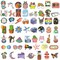 Wrapables Waterproof Vinyl Stickers for Water Bottles, Laptop, Phones, Skateboards, Decals for Teens, 100pcs